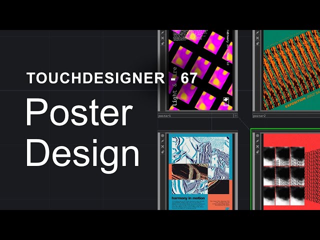 Poster Design (with free .tox) -- TouchDesigner Tutorial 67