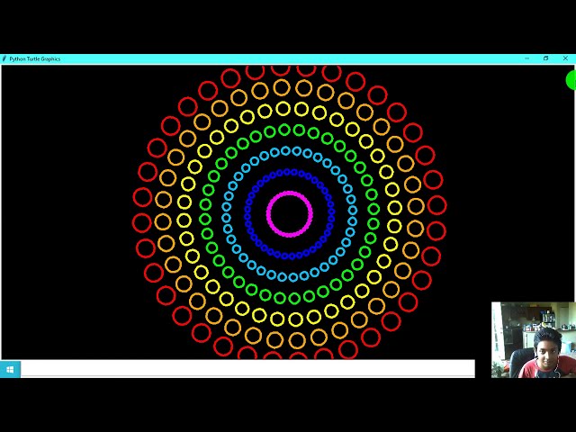 How to draw rainbow from circle | kids turtle programming