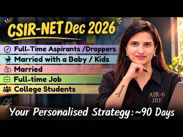 Crack CSIR NET Dec 2026 in 3 Months! My Personalized JRF Prep Plans for Everyone!