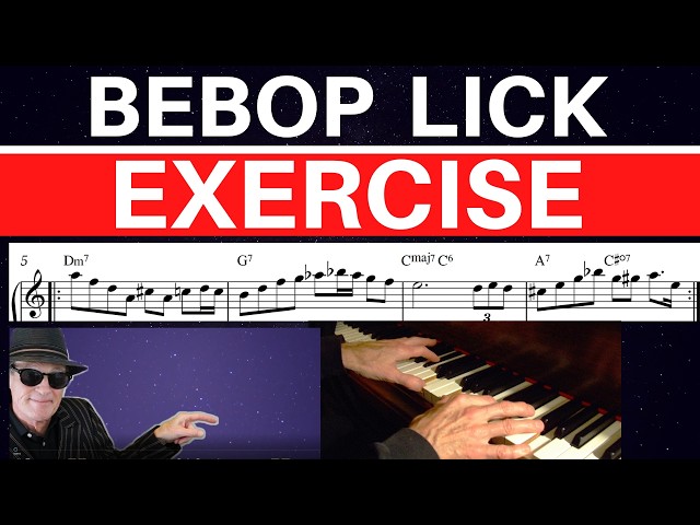 BEBOP EXERCISE: Essential II-V-I Jazz Improvisation. A bebop lick - improve your jazz improvisation.