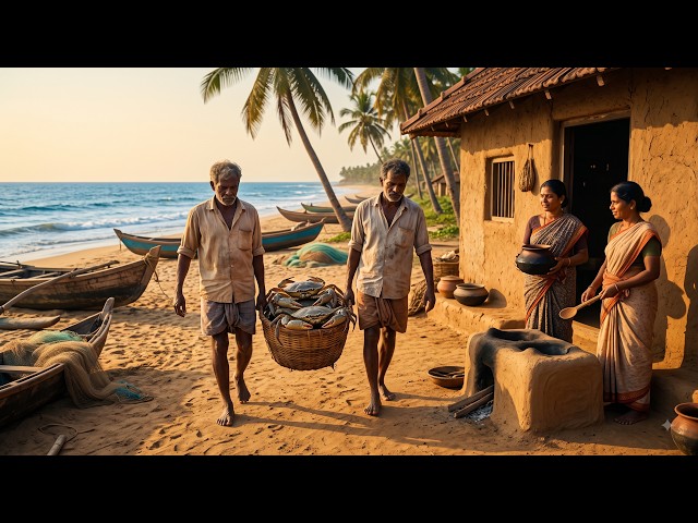 Catch & Cook Giant Sea Crab | Traditional Coastal Village Cooking (ASMR)