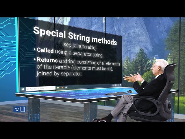 Special String Methods - sep.join | Programming Using Python | CS306_Topic046
