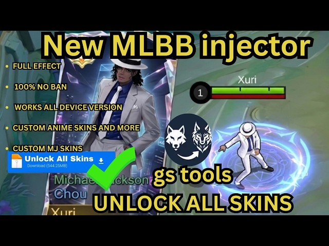 GS Tools !! MLBB INJECTOR 2026 | NO BAN | DOWNLOAD GS TOOLS!! How To install Michael Jackson skin...