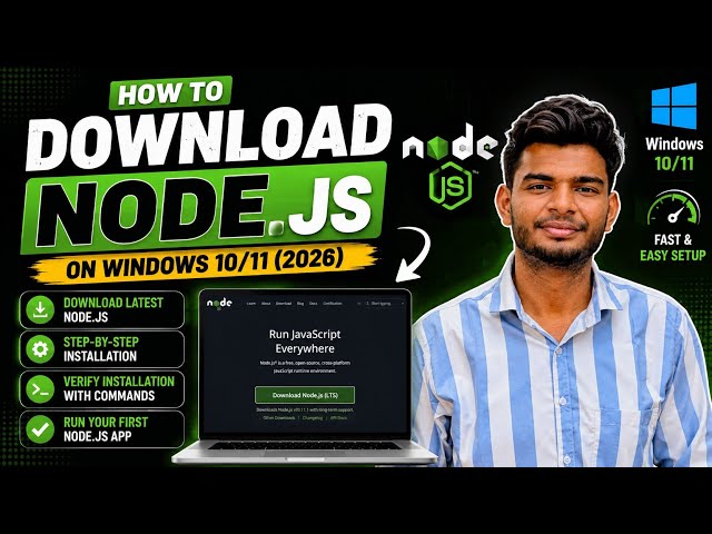 How to Download & Install Node.js on Windows 11 (2026) | Complete Setup Guide