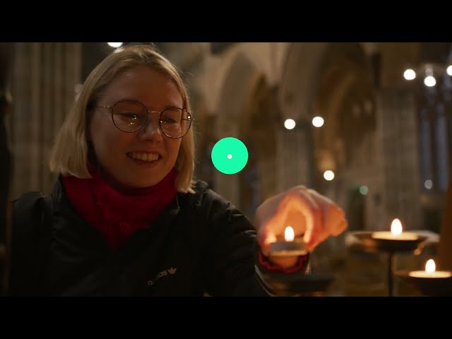 University of Exeter students attend a tour of Exeter Cathedral