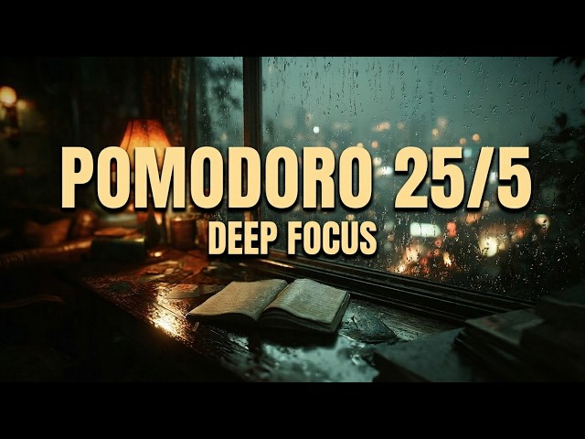 1-Hour Pomodoro Timer 🍅 (25/5) | 40Hz Gamma Waves + Brown Noise for Deep Focus