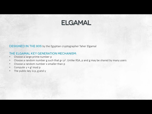 116   ELGAMAL