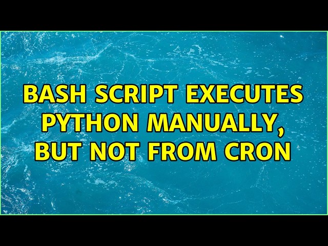 Bash script executes Python manually, but not from cron