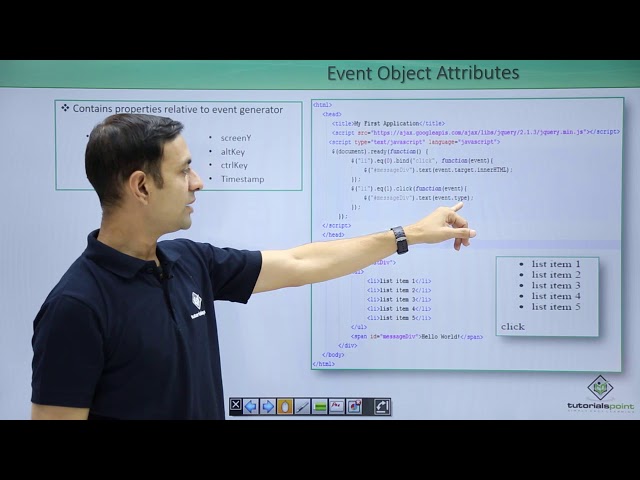 JQuery - Event Object Attributes