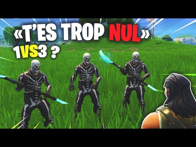 J'ai défié ces 3 NOOBS en 1VS3 sur Fortnite, voici ce qu'il s'est passé...