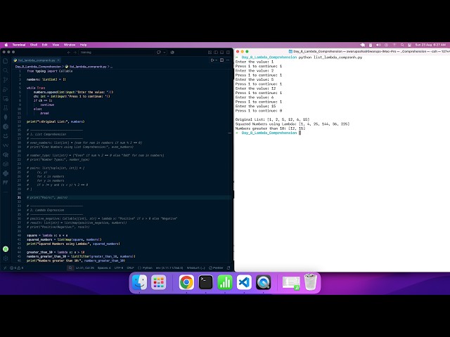 Python List Comprehension & Lambda Functions | map(), filter(), Callable & Type Annotations