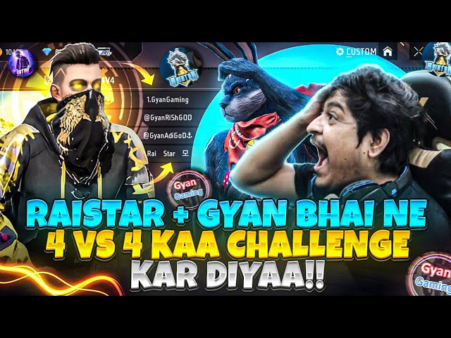 Raistar + Gyan Bhai ne 4v4 kaa Challenge de diyaa...😱😍