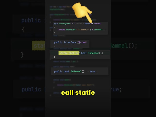 Static abstract on interfaces?!