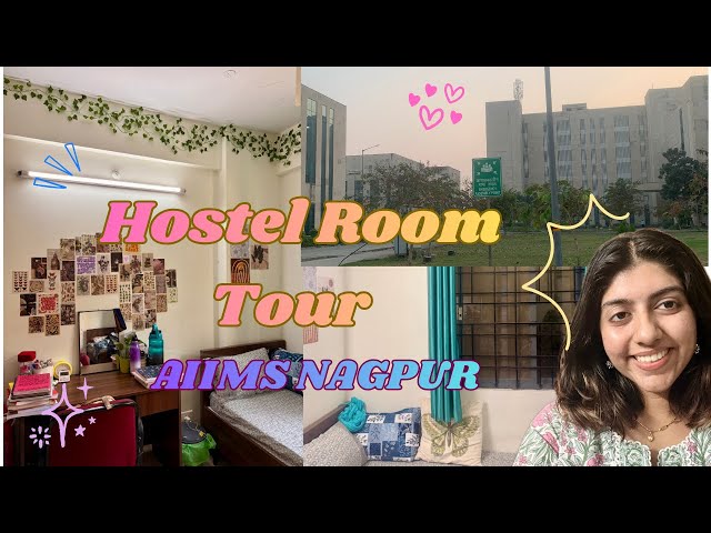 AIIMS NAGPUR 1st year Girl's Hostel Room Tour ✨💓 | #aiims #neet