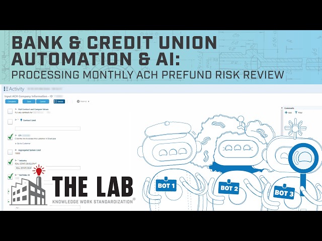 Bank/Credit Union Monthly ACH Prefund Risk Review: Robotic Process Automation, AI, Machine Learning
