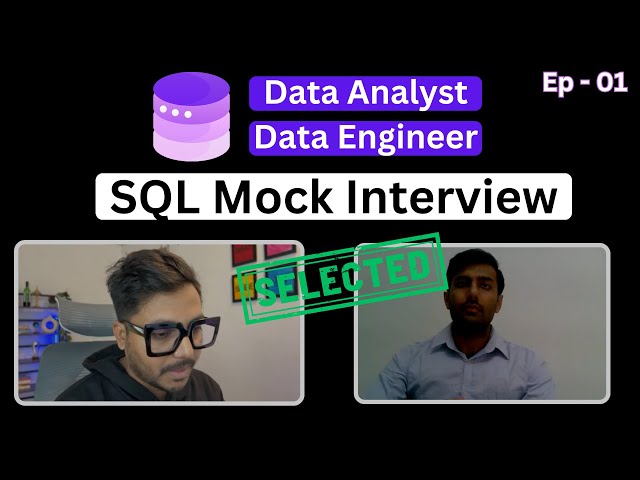 SQL Mock Interview for Data Analyst & Business Analyst | Live SQL Interview Questions and Answers #1