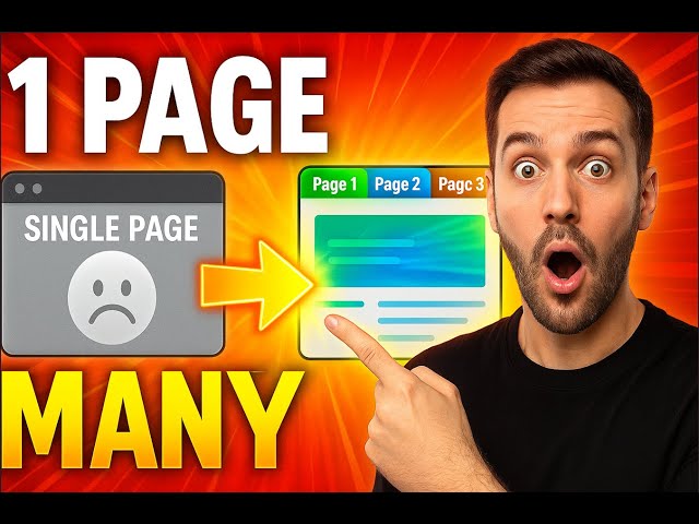 Turn ANY Single Page Website into a Multi Page Website in Minutes!