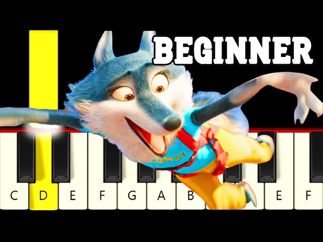 Girl on Fire - Sing 2 - Very Easy and Slow Piano tutorial - Only white keys
