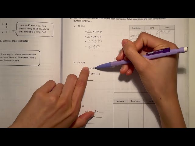 Eureka Math Grade 4 Module 3 Lesson 34 Homework | #mathwithaubrey #answers