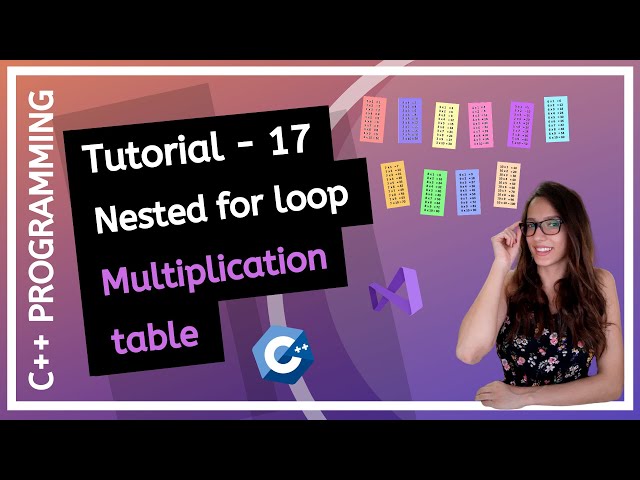 C++ FOR BEGINNERS (2025) - What is nested for loop, How to Multiplication table PROGRAMMING TUTORIAL