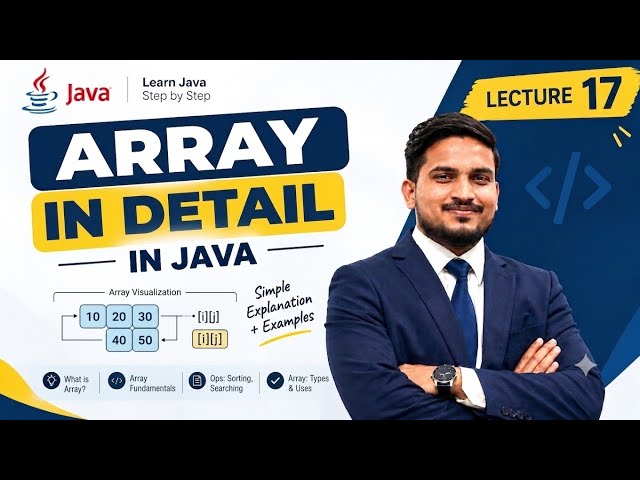 Array in Java | Arrays in Java Explained with Examples | Lecture 17