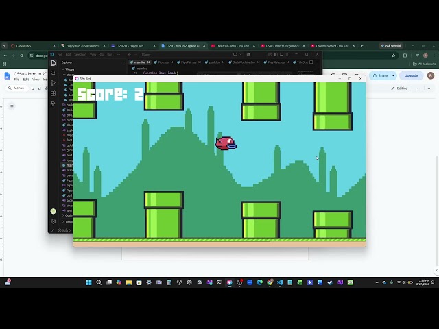 CS50 - Intro to 2D game development - Flappy Bird demo