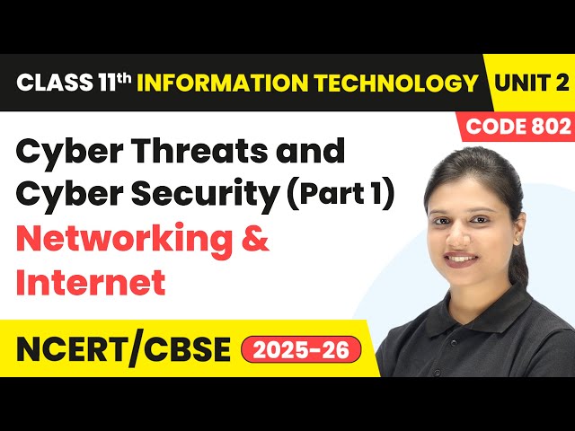 Cyber Threats and Cyber Security (Part 1) - Networking and Internet | Class 11 IT Unit 2 (Code 802)