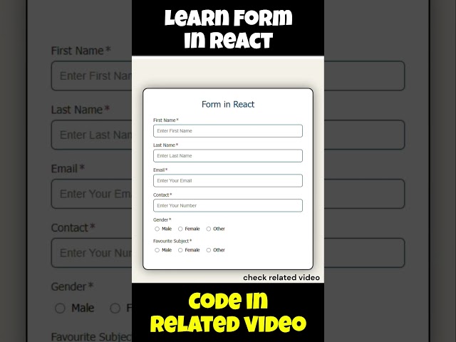Master React Forms in 5 Minutes #react #shorts #tutorial