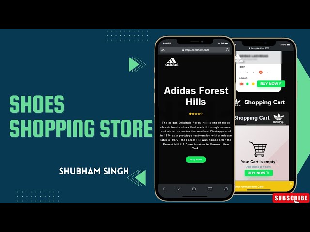 Shoe Shopping Website | React.js | HTML | CSS | Adidas