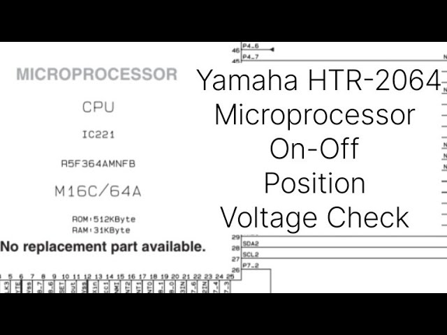 Yamaha HTR-2064 Microprocessor On-Off Position Voltage Check #omvisionelectronic 