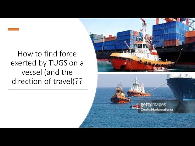How to find the force exerted by TUGS on a Barge? - Nautical Math and Ship Handling!
