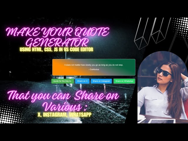 Making your Quote and Share using HTML,CSS,JS | 50 Days 50 Project | part - 8 @New_Tech_Learners_