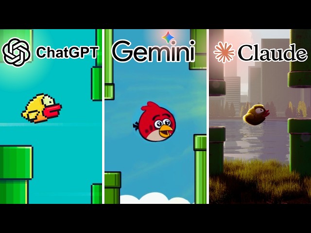 ¿Puede la IA programar FLAPPY BIRD en un solo intento? 🐦🤖 (ChatGPT vs Gemini vs Claude)