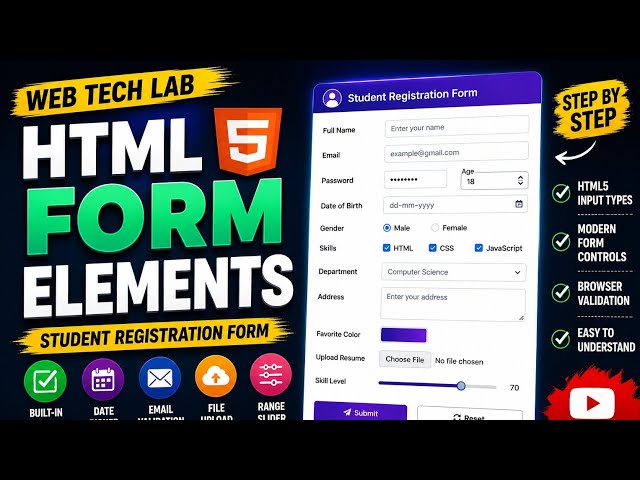 Working with HTML5 Form Elements