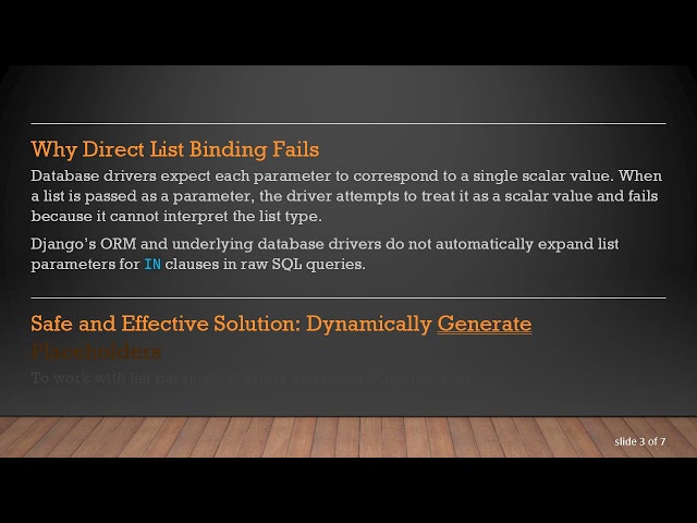 Handling IN Clause Parameters with Django and ODBC Driver 17 for SQL Server