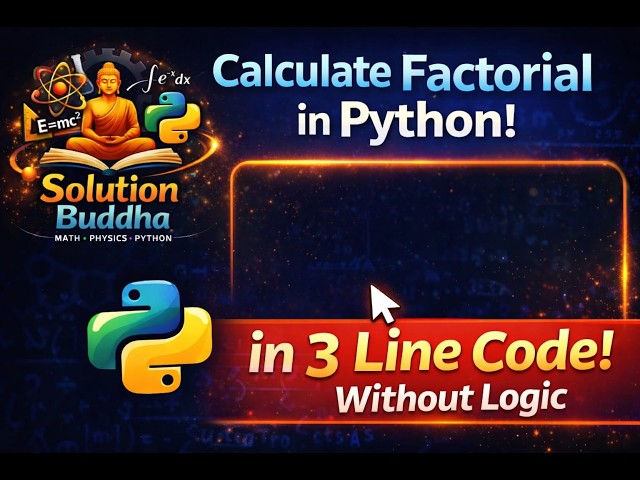 Python Factorial in 3 Lines Without Logic Easy Trick #python