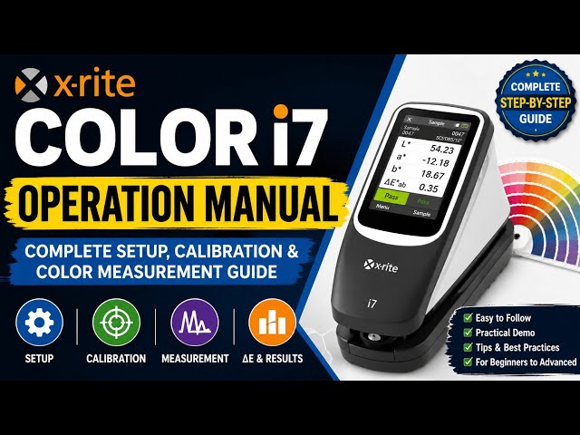 X-Rite Color i7 Operation Manual | Complete Setup, Calibration & Color Measurement Guide