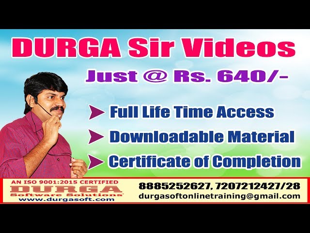DURGA Sir Videos Just @ Rs. 640/-