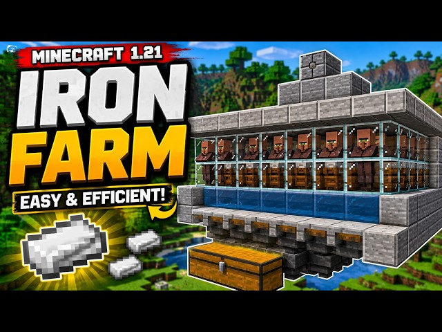 Minecraft 1.21 Iron Farm – EASY & FAST Iron Farm Tutorial!