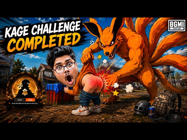 WE COMPLETED HARDEST CHALLENGE IN BGMI 🔥 NINE TAILS KAGE MISSION​