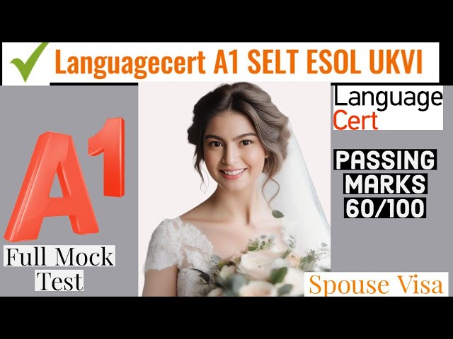 LanguageCert International ESOL SELT A1 Speaking & Listening|| Life in the UK Test || 9 mins Test