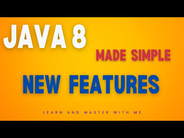 Java 8 features | New features | Java 8