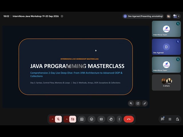 Java Development Workshop 2026 | Day 2 | 20 September 2026 | InternNova