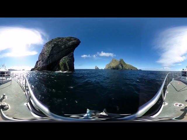 360 video of a cruise round the St Kilda sea stacks, UNESCO site, Outer Hebrides, May 2019