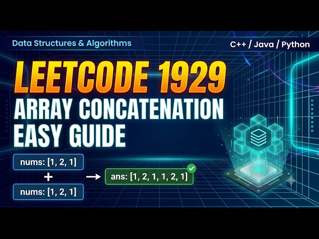 LeetCode 1929: Concatenation of Array | DSA | Easiest Visual Guide & Solution
