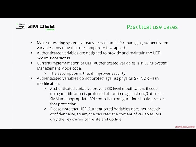 Arch4021: Introductory UEFI 05 08 Practical use cases