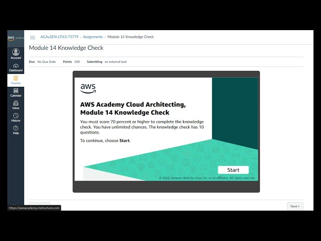 Module 14 Knowledge Check | AWS Academy Cloud Architecting | Planning for Disaster