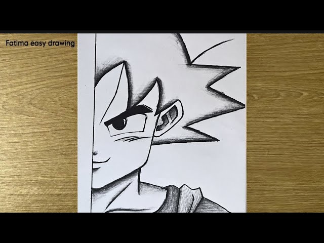 Easy Anime Drawing || How to Draw Goku || Easy Drawing Tutorial || Pencil sketch drawing