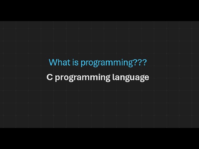 C intro | Programming with C | 01
