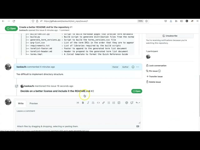 041d Commenting on and linking GitHub issues